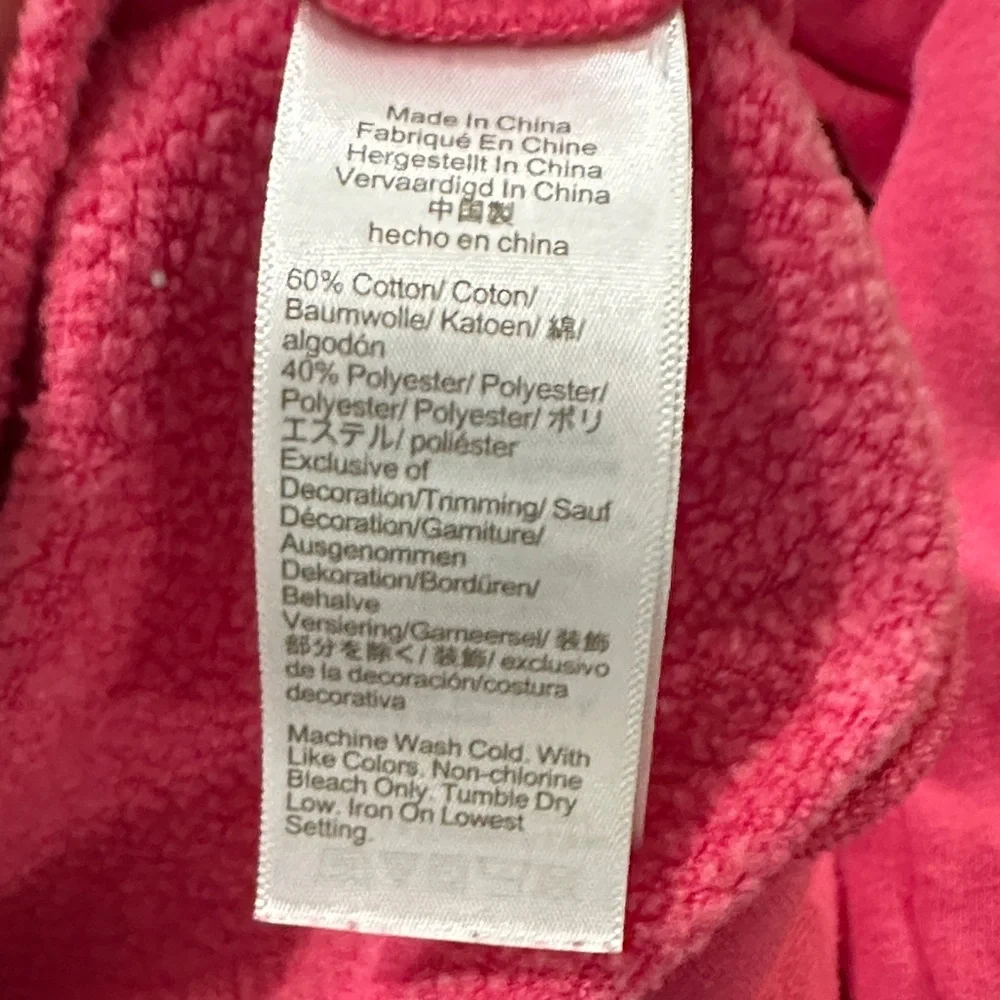 J. Crew Vibrant Pink Wide button-collar pullover sweatshirt in cloudspun fleece